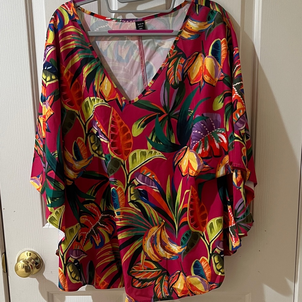 H&M Multicolor Floral V-Neck Blouse